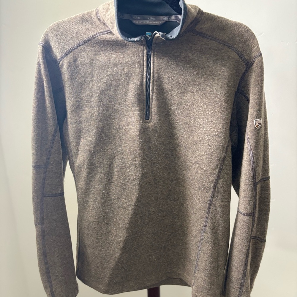 Kuhl Men's Brown Revel 1/4 Zip Fleece Sweater
